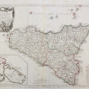 Carte de l’Isle et Royaume de Sicile - Santini Remondini